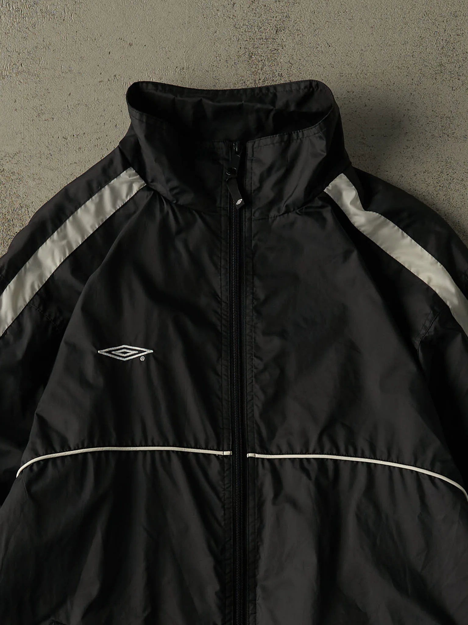 Vintage Y2K Black Umbro Windbreaker Track Jacket (L/XL) sold by Rebalance Vintage product image thumbnail 4