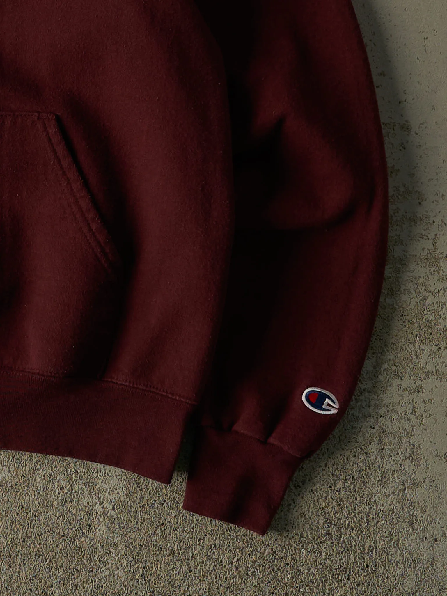 Vintage Y2K Burgundy Harvard University Embroidered Champion Hoodie (S) sold by Rebalance Vintage product image thumbnail 3