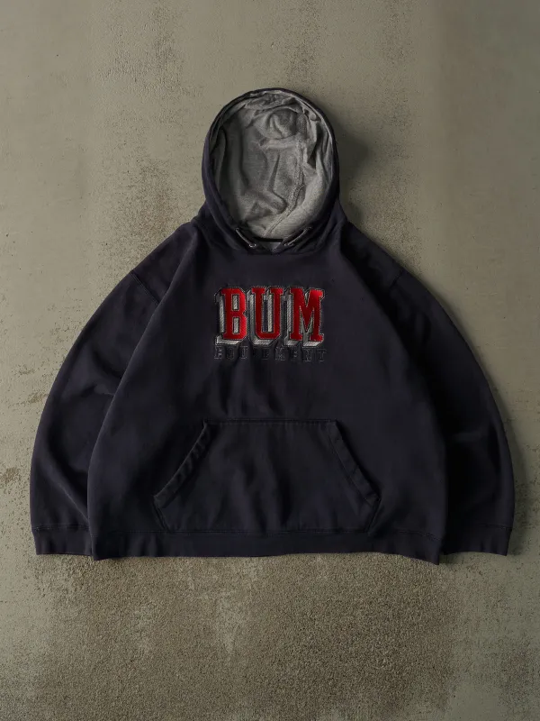 Vintage 90s Navy Blue Bum Equipment Embroidered Boxy Hoodie (L/XL) sold by Rebalance Vintage