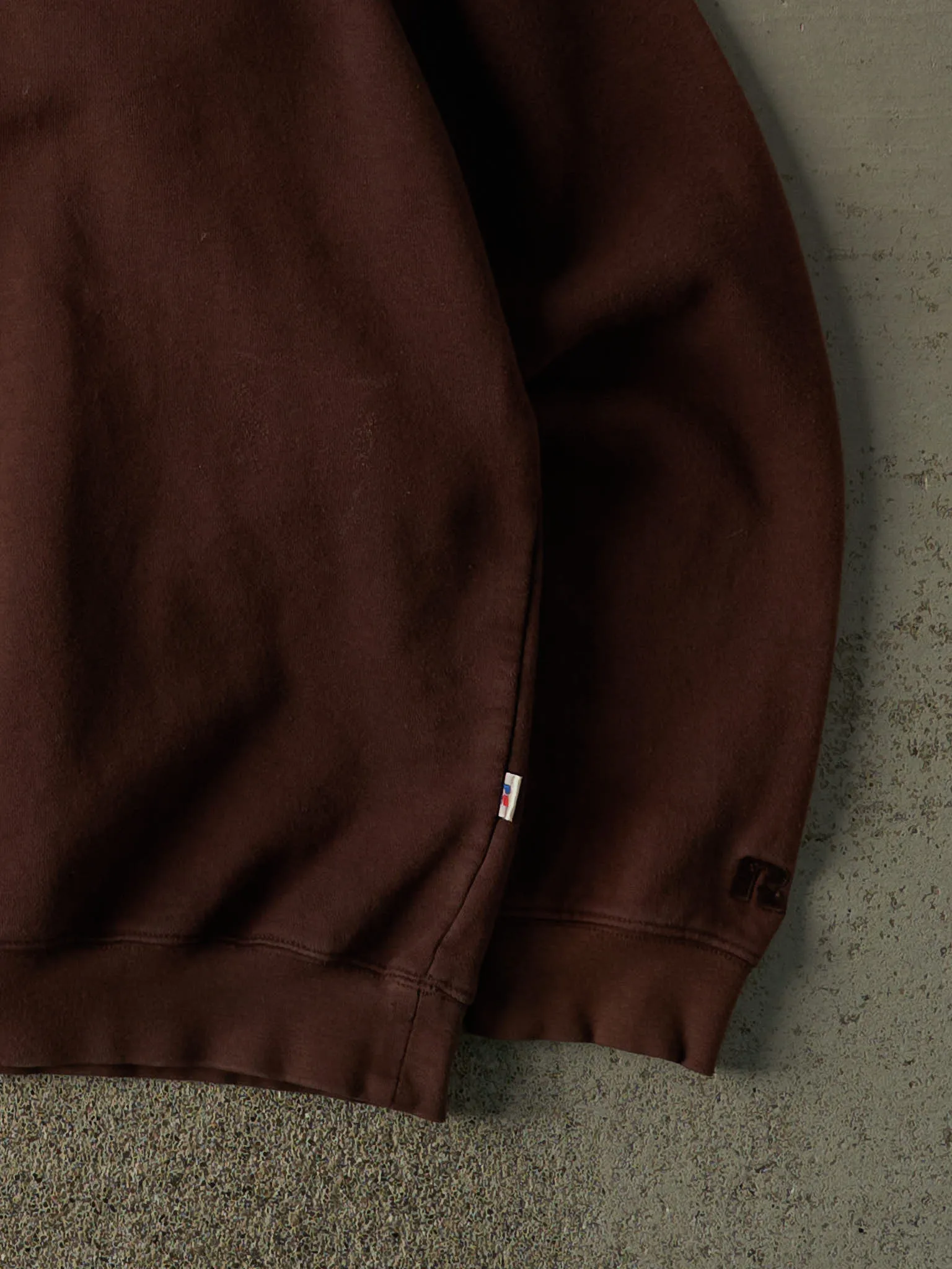 Vintage Y2K Sun Faded Brown Russell Athletic Blank Crewneck (XXL) sold by Rebalance Vintage product image thumbnail 3