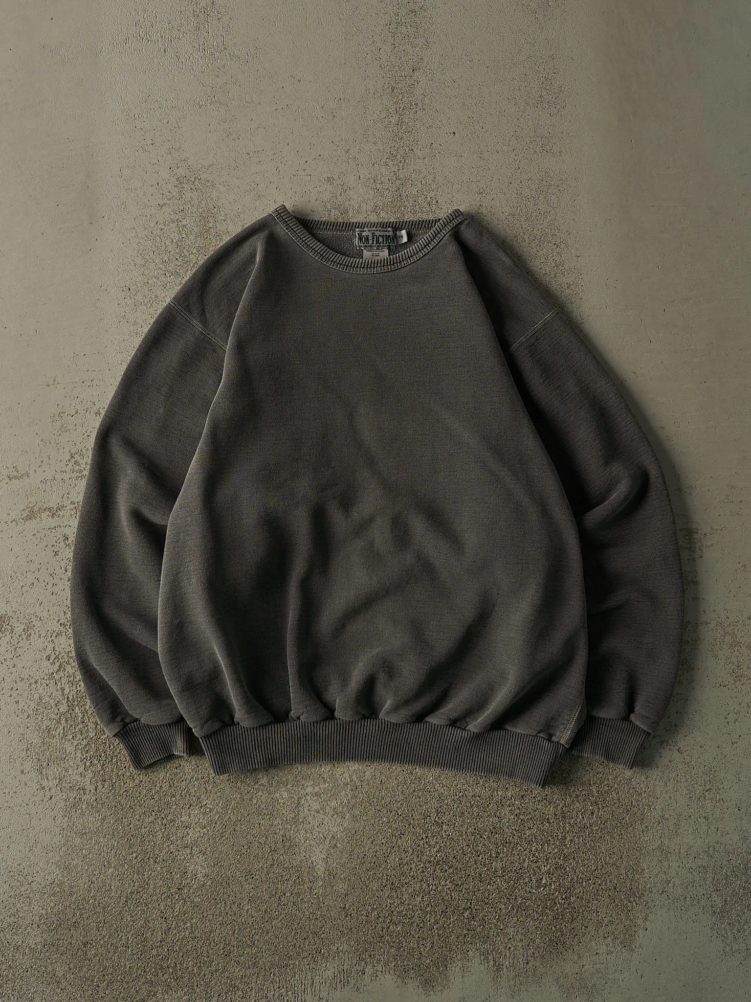 Vintage 90s Charcoal Grey Blank Crewneck (L/XL) sold by Rebalance Vintage