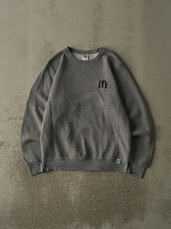 Vintage Y2K Grey McDonalds Embroidered Russell Athletic Crewneck (S/M) sold by Rebalance Vintage