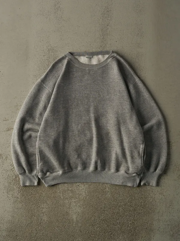 Vintage 90s Grey Blank Crewneck (L) sold by Rebalance Vintage