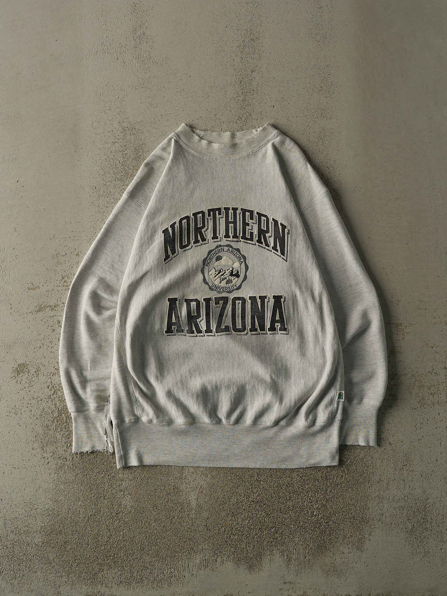 Vintage 90s Heather Grey Northern Arizona University Crewneck (XL/XXL) sold by Rebalance Vintage
