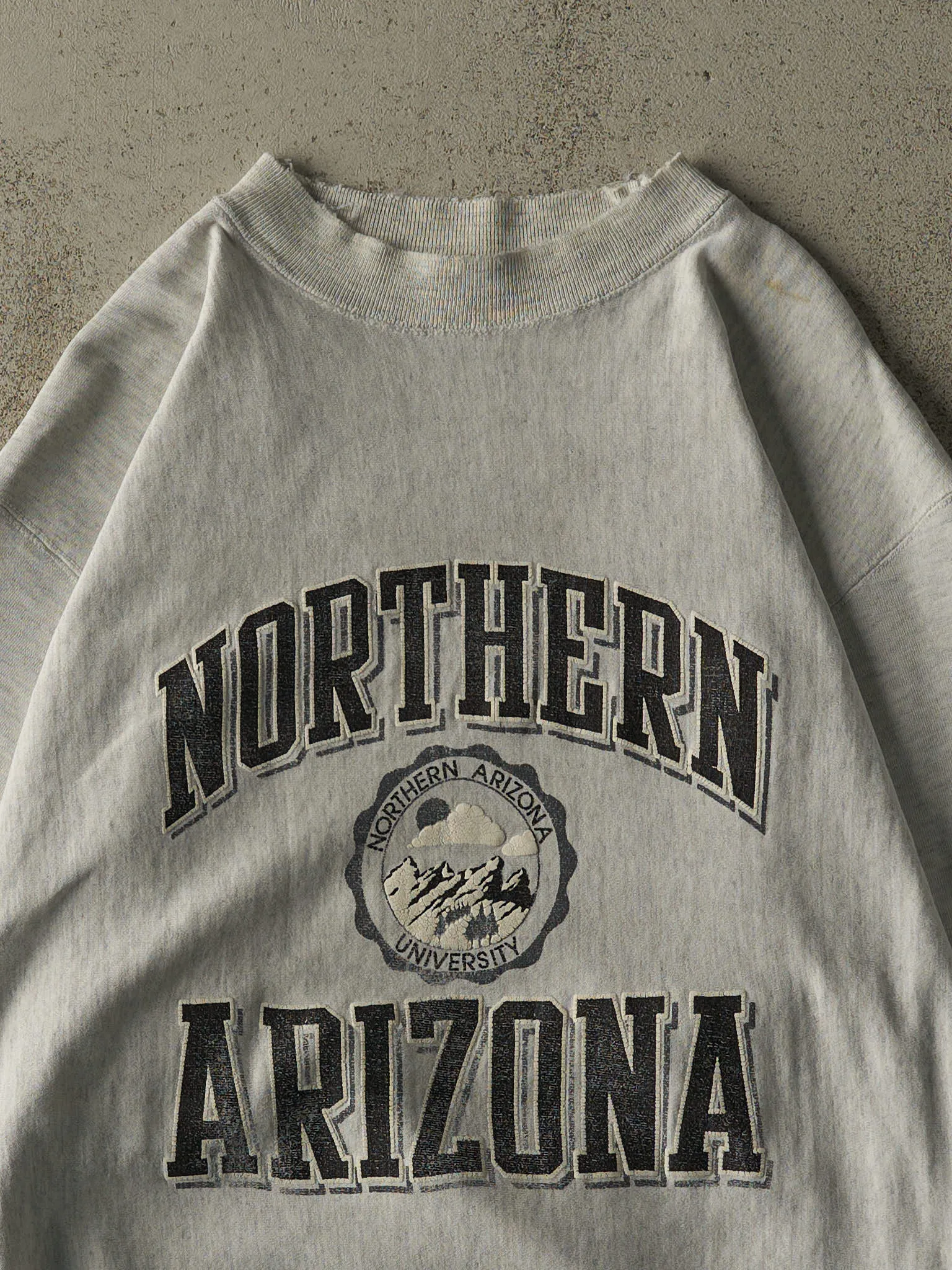 Vintage 90s Heather Grey Northern Arizona University Crewneck (XL/XXL) sold by Rebalance Vintage product image thumbnail 3