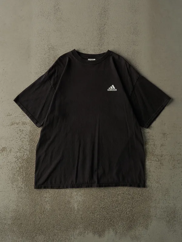 Vintage Y2K Faded Black Adidas Logo Tee (L/XL) sold by Rebalance Vintage