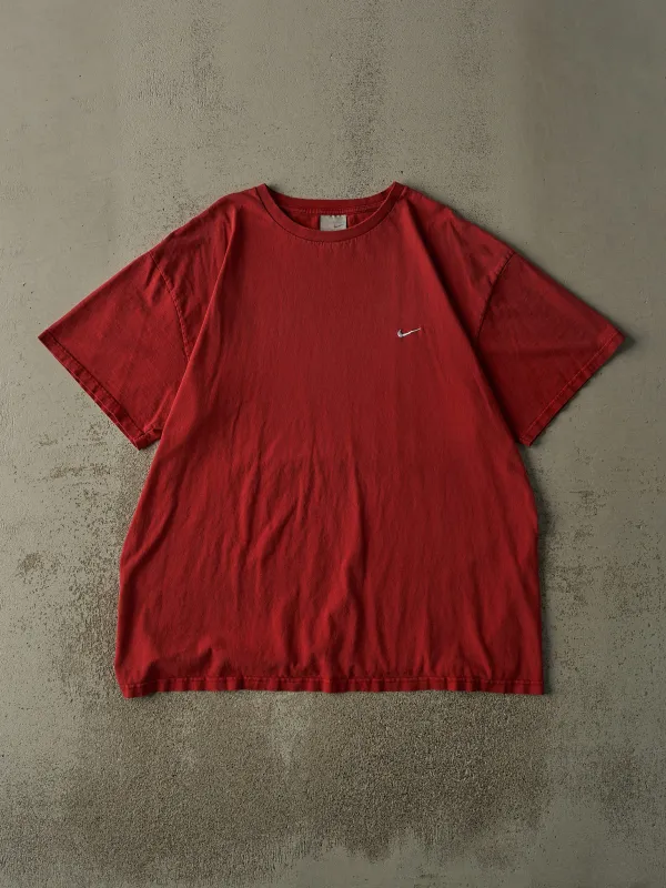 Vintage Y2K Red Nike Embroidered Swoosh Tee (XL/XXL) sold by Rebalance Vintage