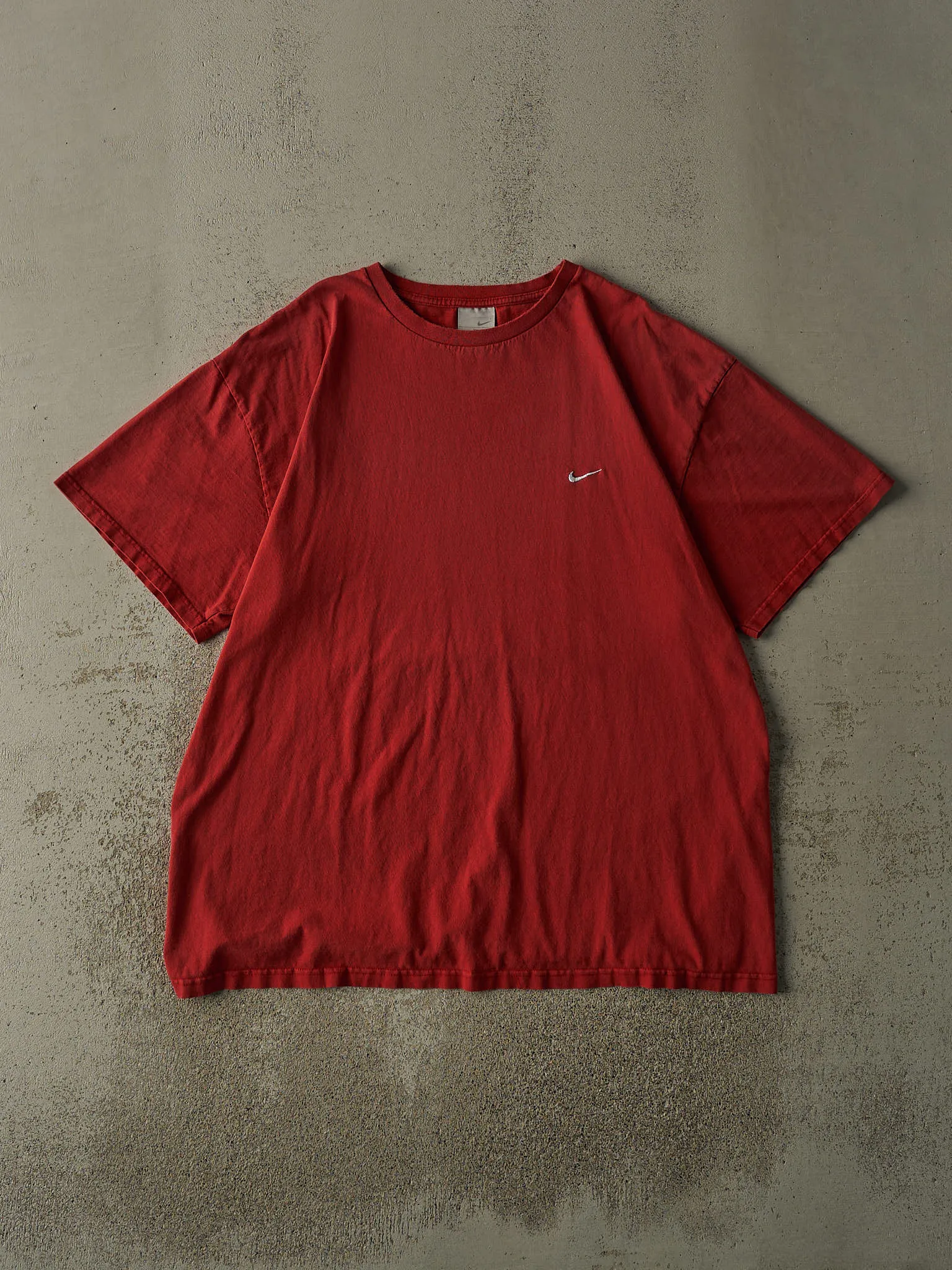 Vintage Y2K Red Nike Embroidered Swoosh Tee (XL/XXL) sold by Rebalance Vintage