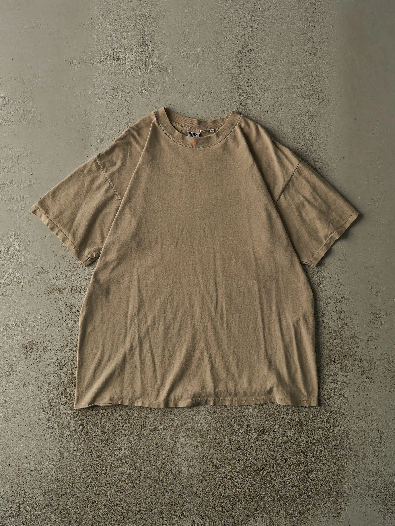 Vintage 90s Beige Blank Tee (L/XL) sold by Rebalance Vintage