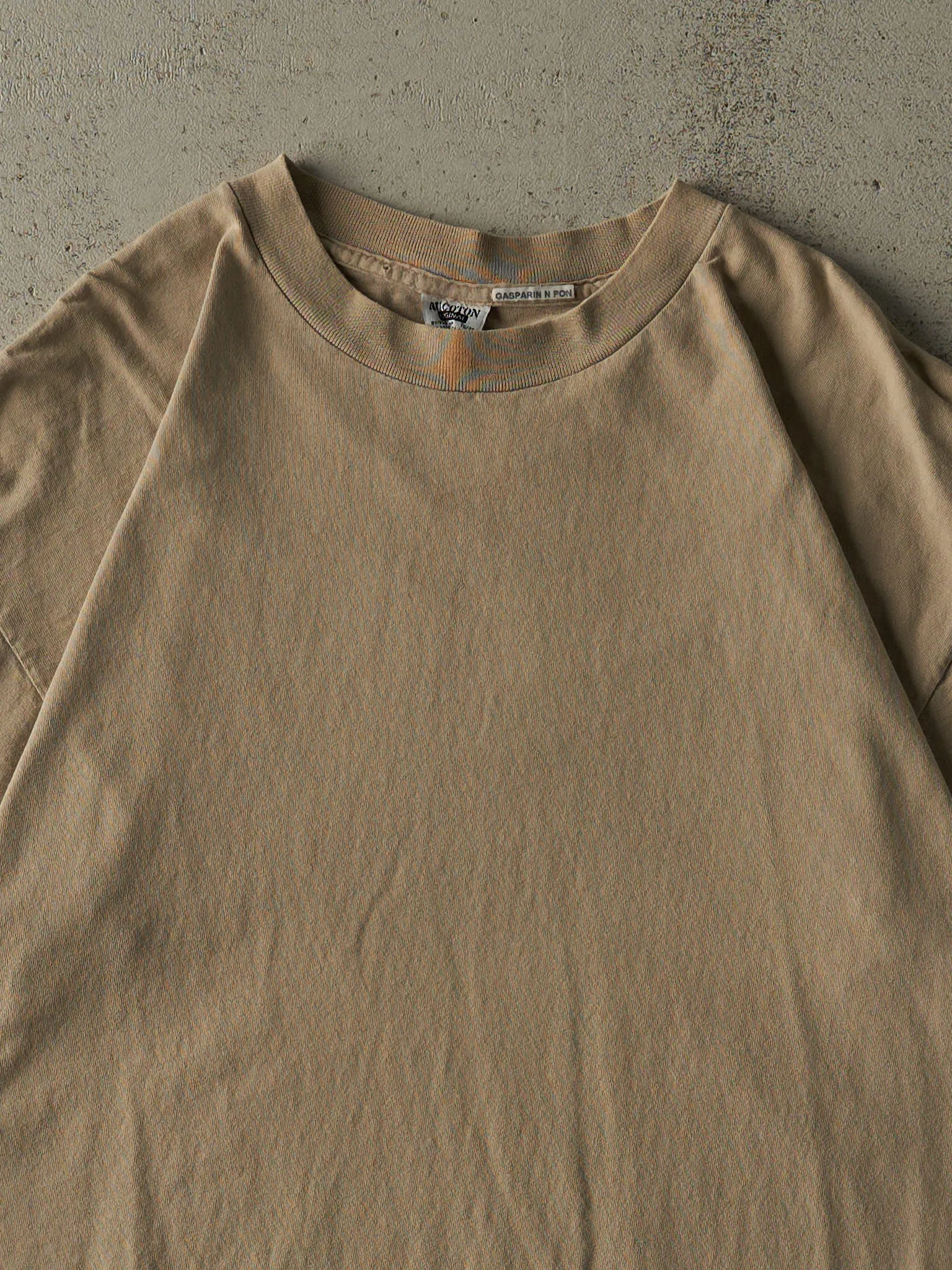 Vintage 90s Beige Blank Tee (L/XL) sold by Rebalance Vintage product image thumbnail 2
