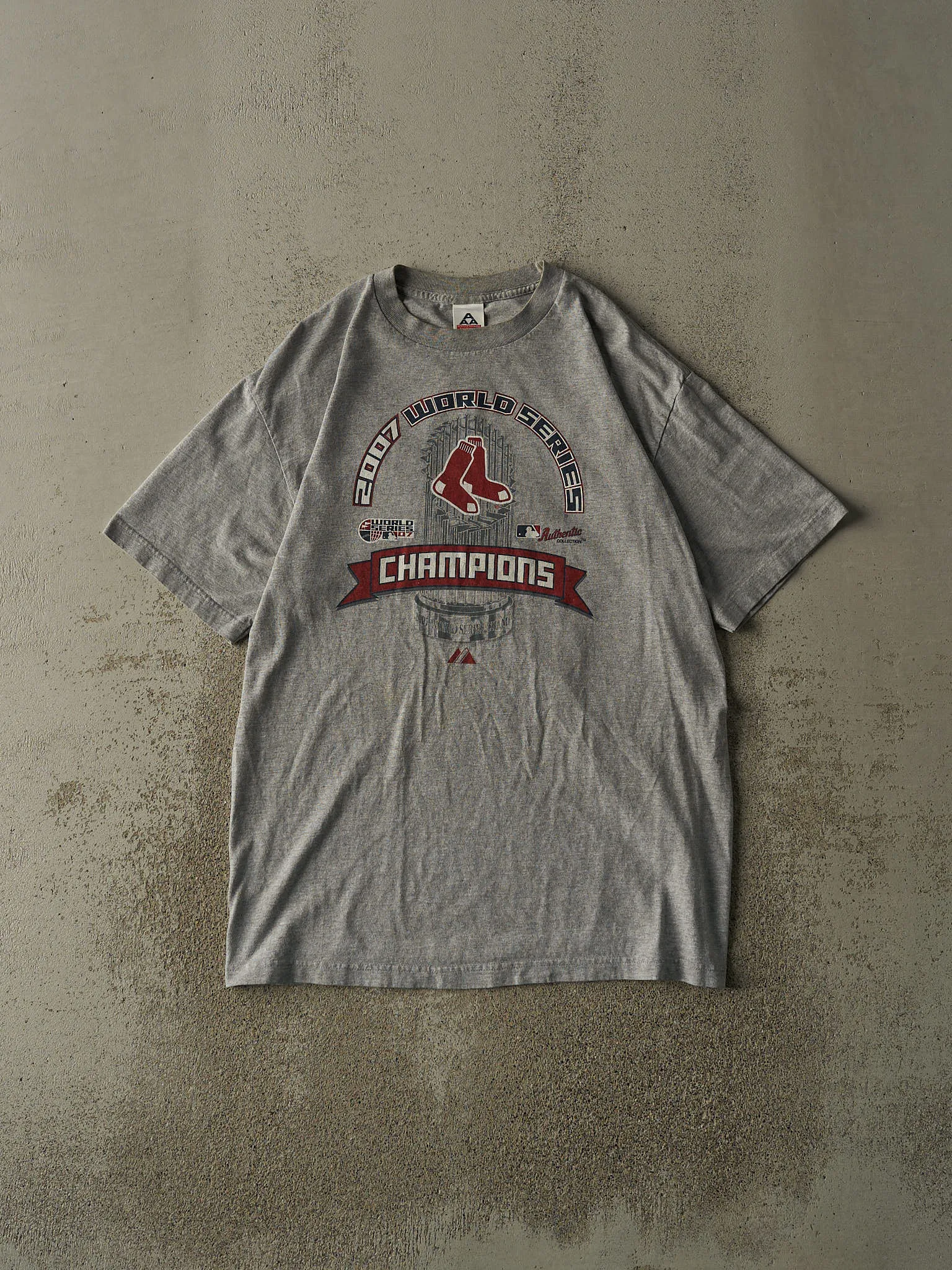 Vintage 07' Grey Boston Red Sox World Series Champions Tee (L/XL) sold by Rebalance Vintage
