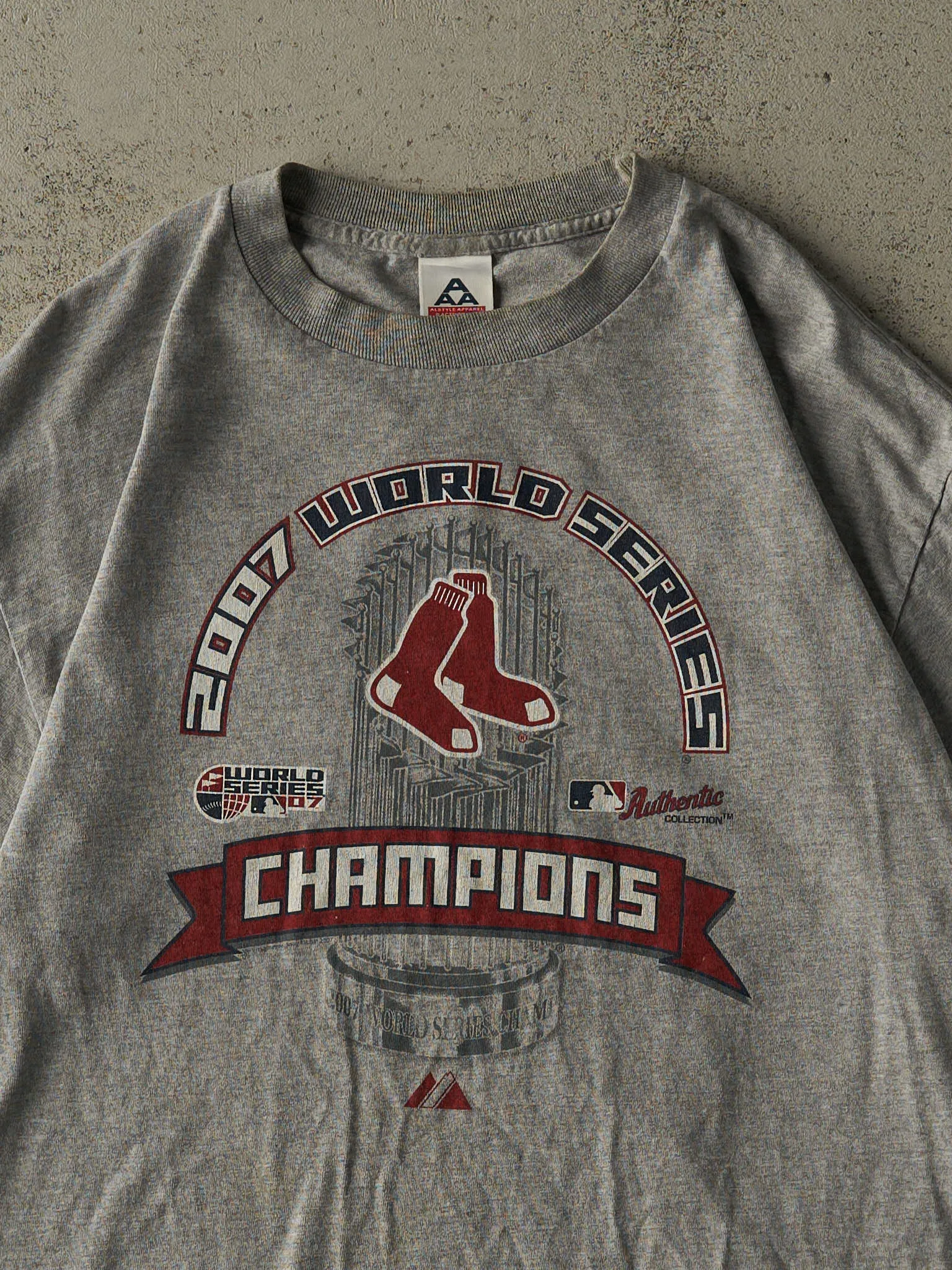 Vintage 07' Grey Boston Red Sox World Series Champions Tee (L/XL) sold by Rebalance Vintage product image thumbnail 2