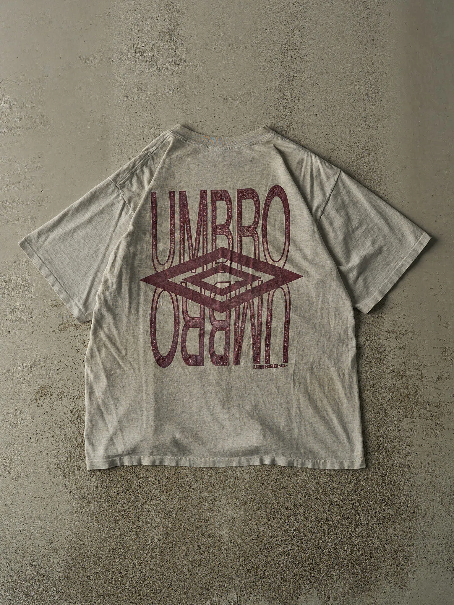 Vintage 90s Heather Grey Umbro Logo Single Stitch Tee (L/XL) sold by Rebalance Vintage product image thumbnail 2