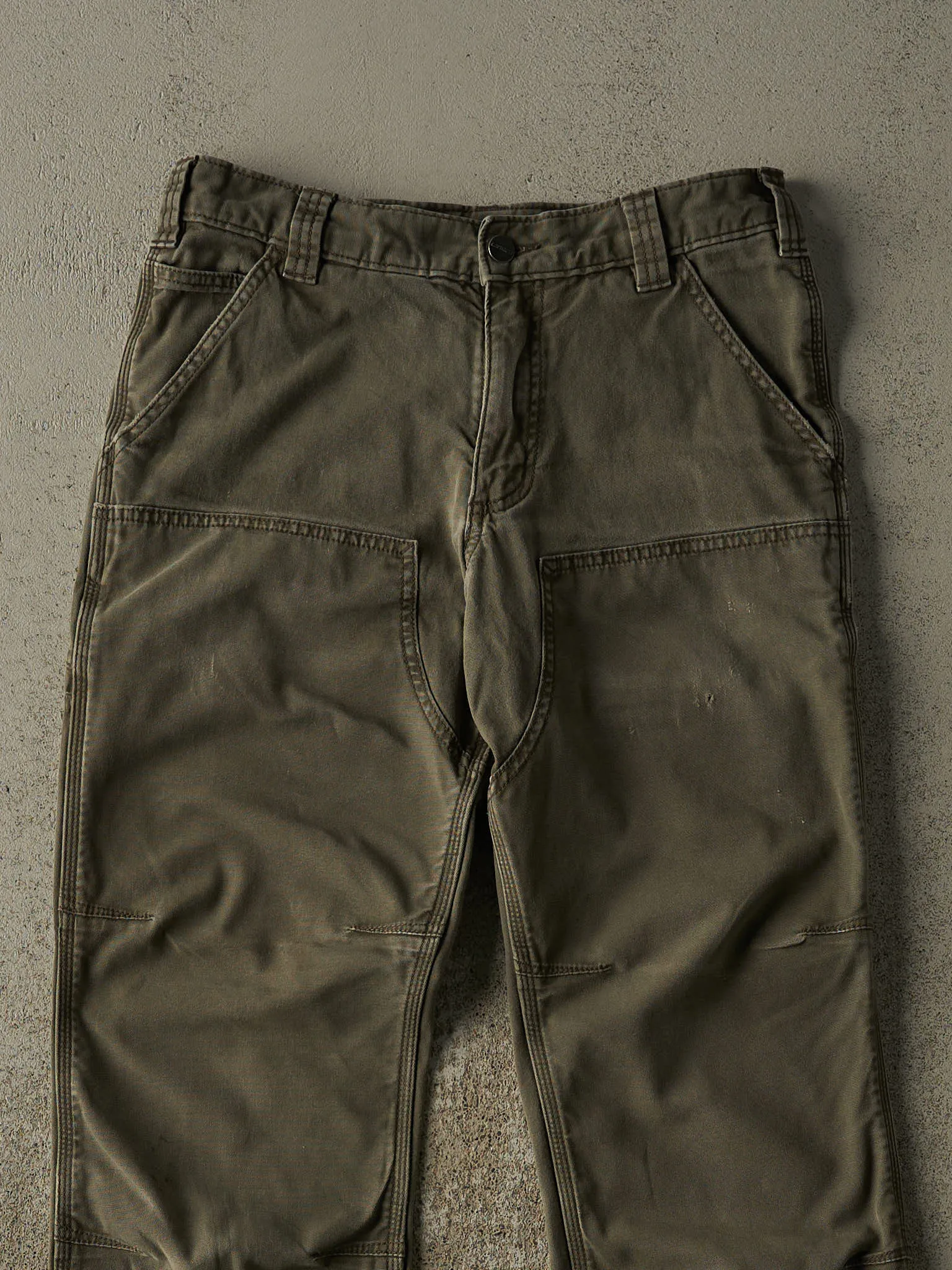 Vintage Y2K Green Carhartt Double Knee Work Pants (30x31) sold by Rebalance Vintage product image thumbnail 4