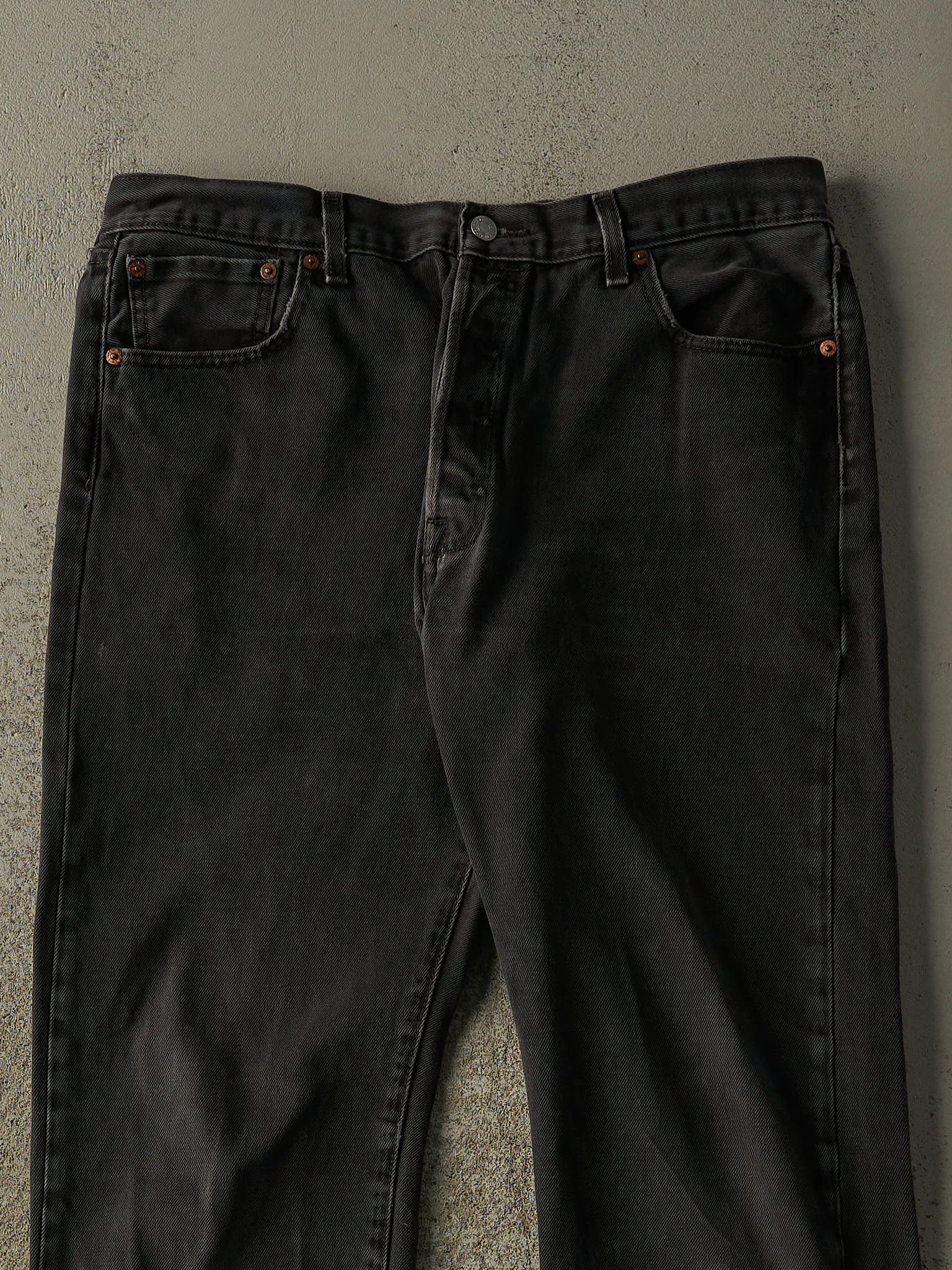 Vintage Y2K Faded Black Levi's 501 Denim Pants (35x33) sold by Rebalance Vintage product image thumbnail 4