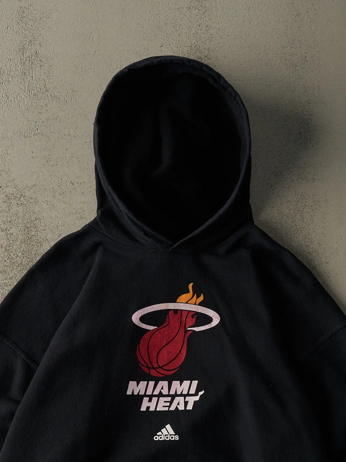 Vintage Y2K Black Miami Heat Adidas Hoodie (L) sold by Rebalance Vintage product image thumbnail 2