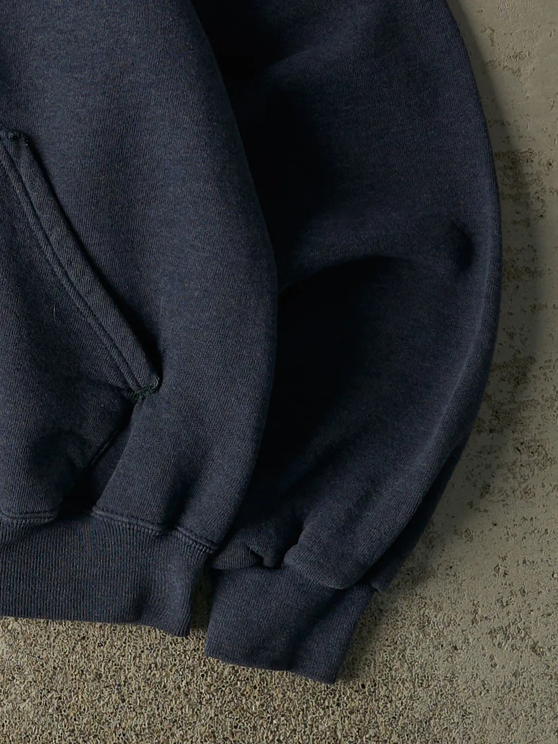 Vintage 90s Washed Navy Russell Athletic Blank Hoodie (S/M) sold by Rebalance Vintage product image thumbnail 3