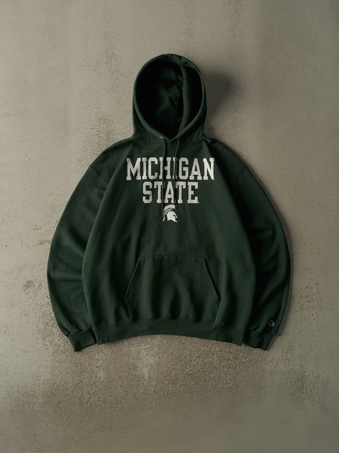 Vintage 90s Green Michigan State University Spartans Hoodie (L/XL) sold by Rebalance Vintage