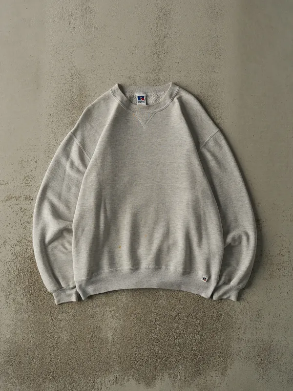 Vintage 90s Heather Grey Russell Athletic Blank Crewneck (M/L) sold by Rebalance Vintage