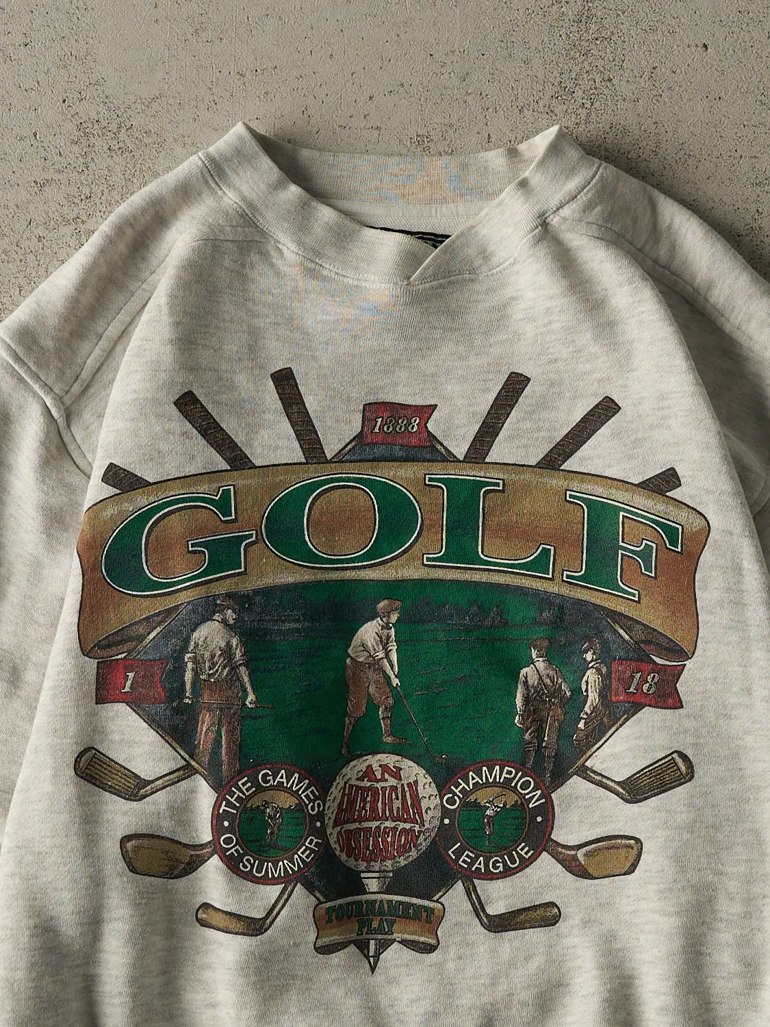 Vintage 90s Heather Grey Golf Crewneck (M/L) sold by Rebalance Vintage product image thumbnail 2