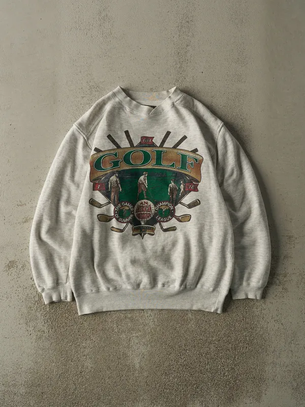 Vintage 90s Heather Grey Golf Crewneck (M/L) sold by Rebalance Vintage