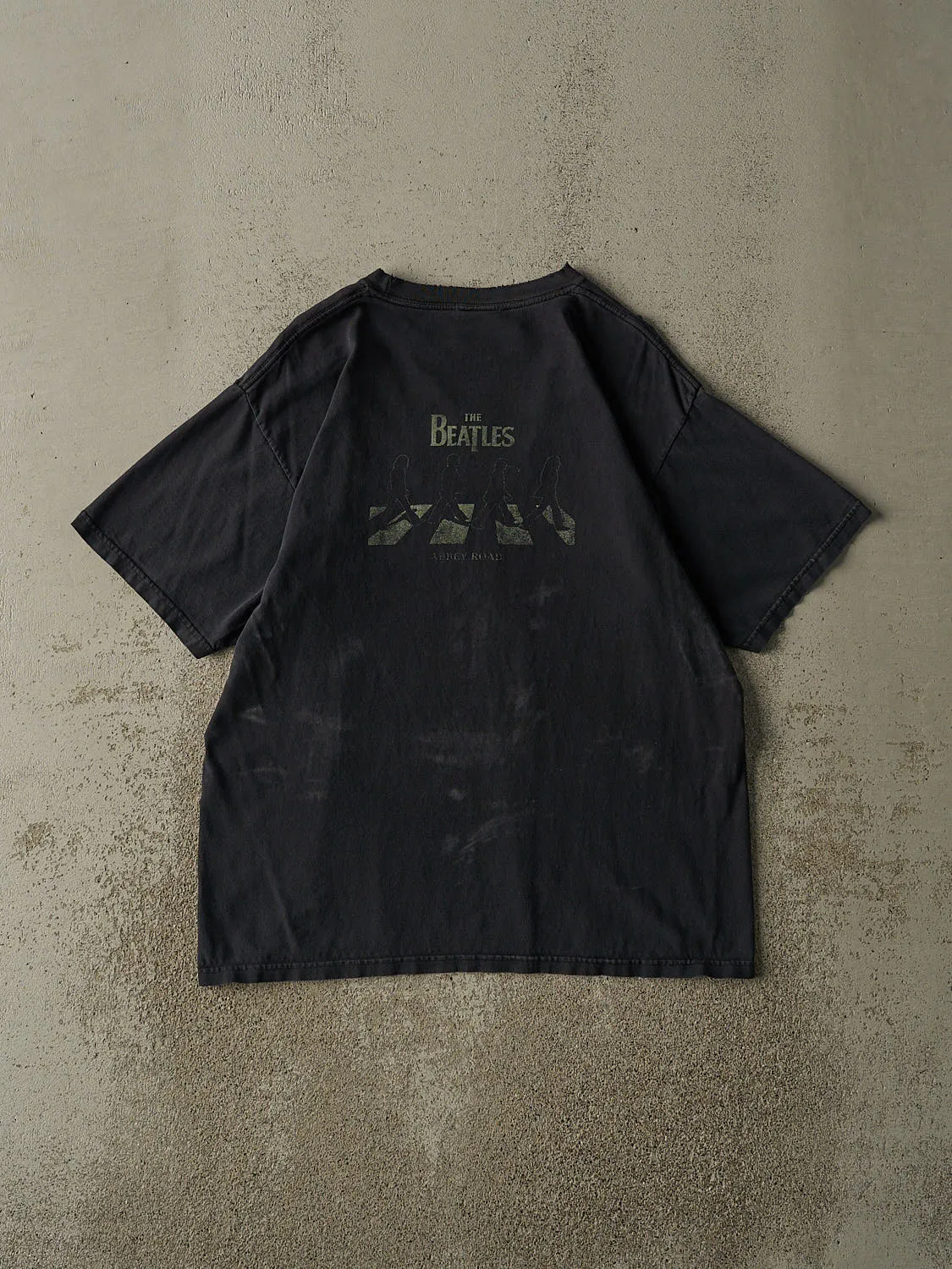 Vintage 90s Faded Black The Beatles Abbey Road Embroidered Tee (M/L) sold by Rebalance Vintage product image thumbnail 2