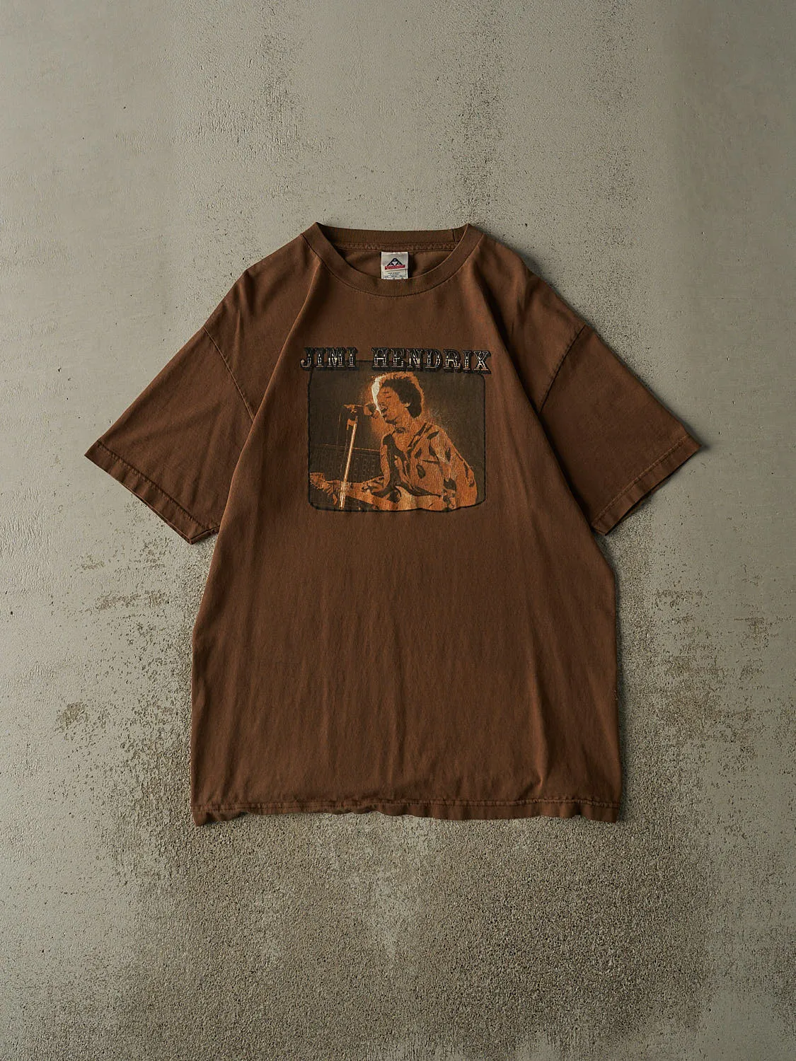 Vintage Y2K Sun Faded Brown Jimi Hendrix Tee (L/XL) sold by Rebalance Vintage