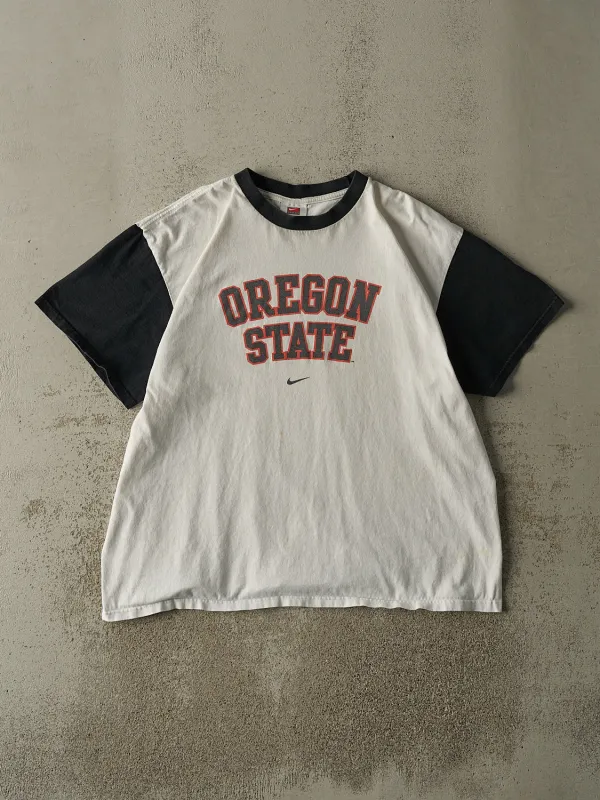 Vintage Y2K White & Black Oregon State Nike Boxy Tee (L/XL) sold by Rebalance Vintage