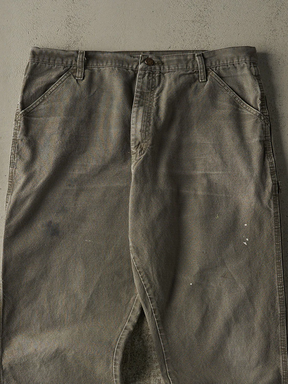 Vintage 90s Faded Green Rustler Carpenter Pants (38x30) sold by Rebalance Vintage product image thumbnail 4