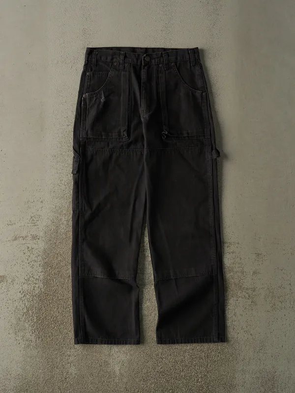 Vintage Y2K Faded Black Dickies Double Knee L Pocket Carpenter Pants (30x29.5) sold by Rebalance Vintage