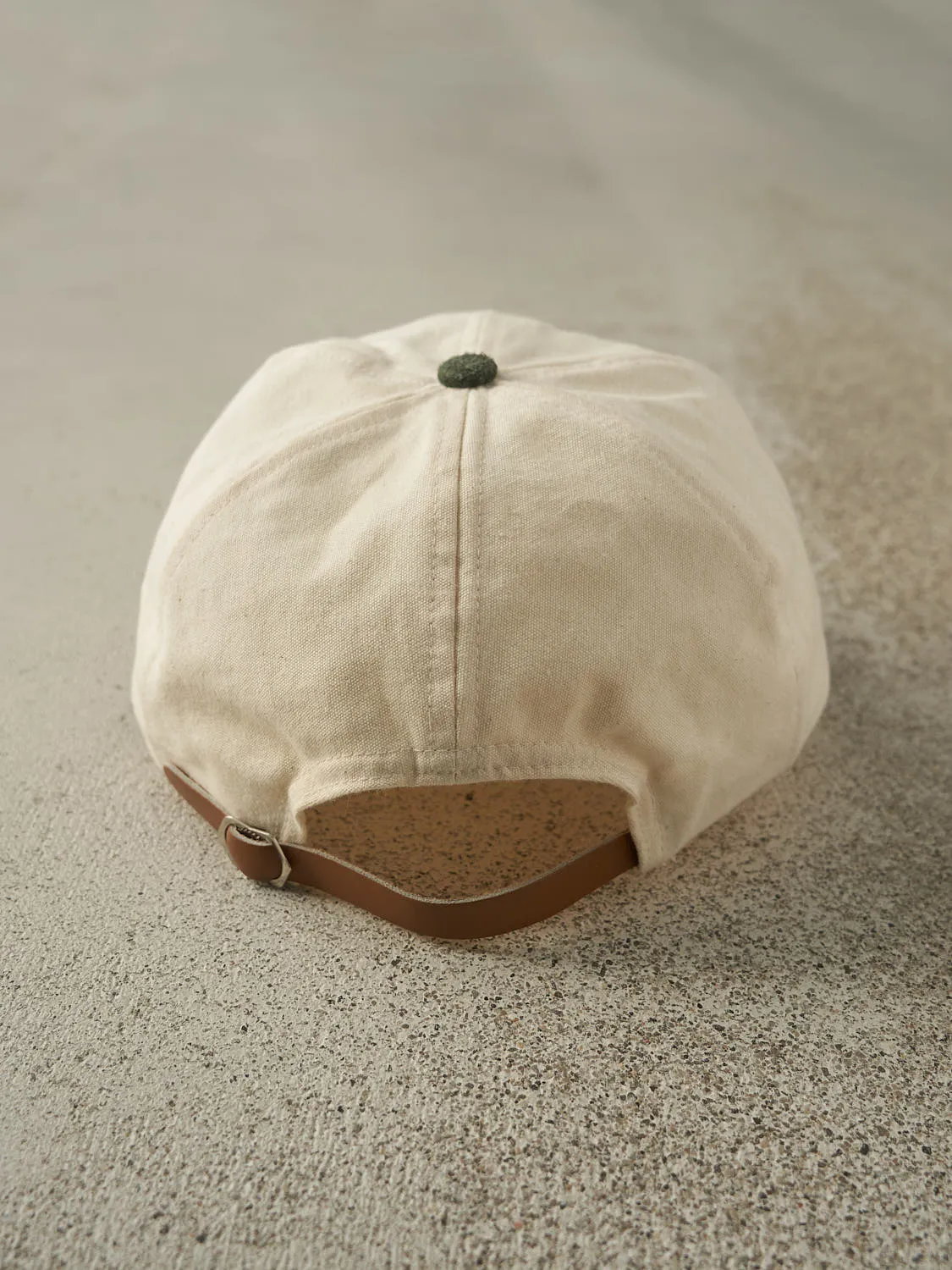 Vintage 90s Beige & Green Lexus Embroidered Leather Strapback sold by Rebalance Vintage product image thumbnail 3