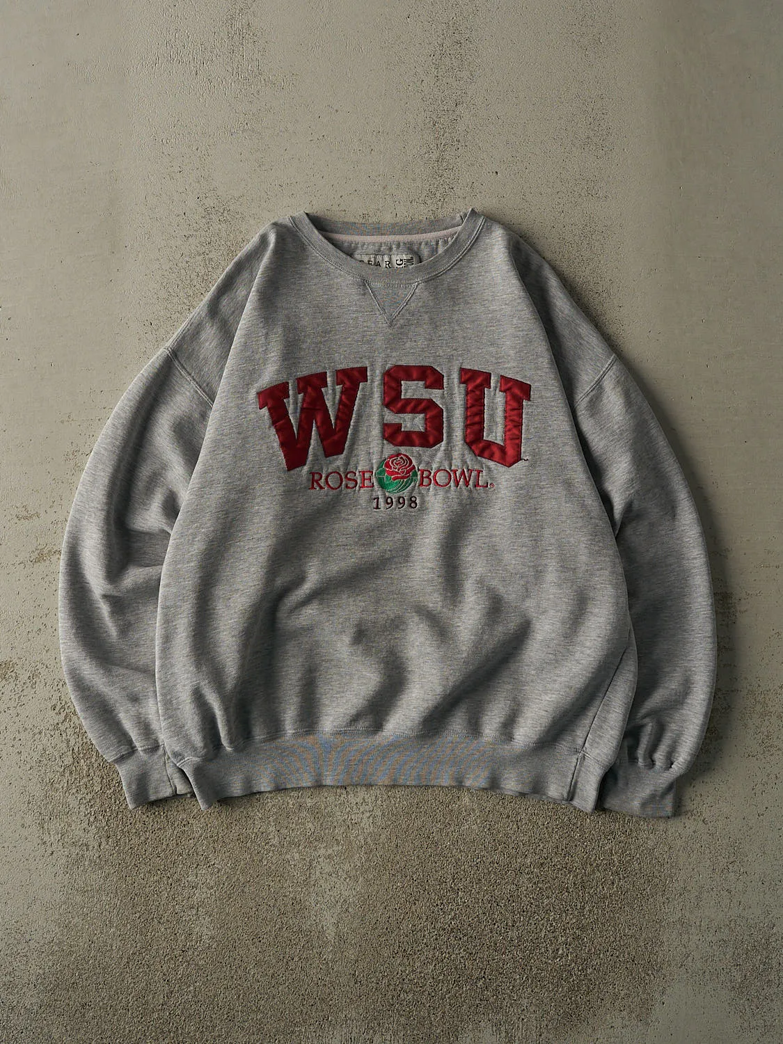 Vintage 98' Grey Washington State University Rose Bowl Embroidered Crewneck (XL) sold by Rebalance Vintage
