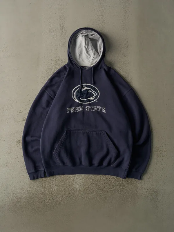 Vintage 90s Navy Blue Penn State Embroidered Hoodie (XXL) sold by Rebalance Vintage