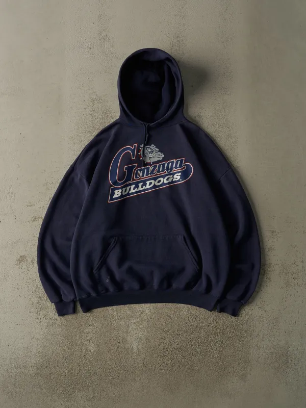 Vintage 90s Navy Blue Gonzaga University Bulldogs Hoodie (L) sold by Rebalance Vintage