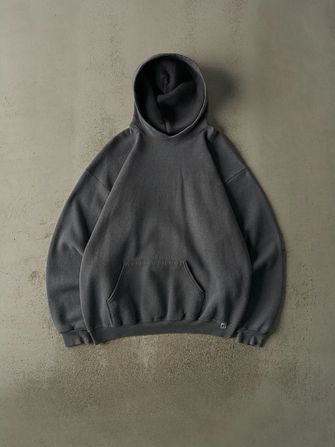 Vintage Y2K Charcoal Grey Russell Athletic Hoodie (XL/XXL) sold by Rebalance Vintage