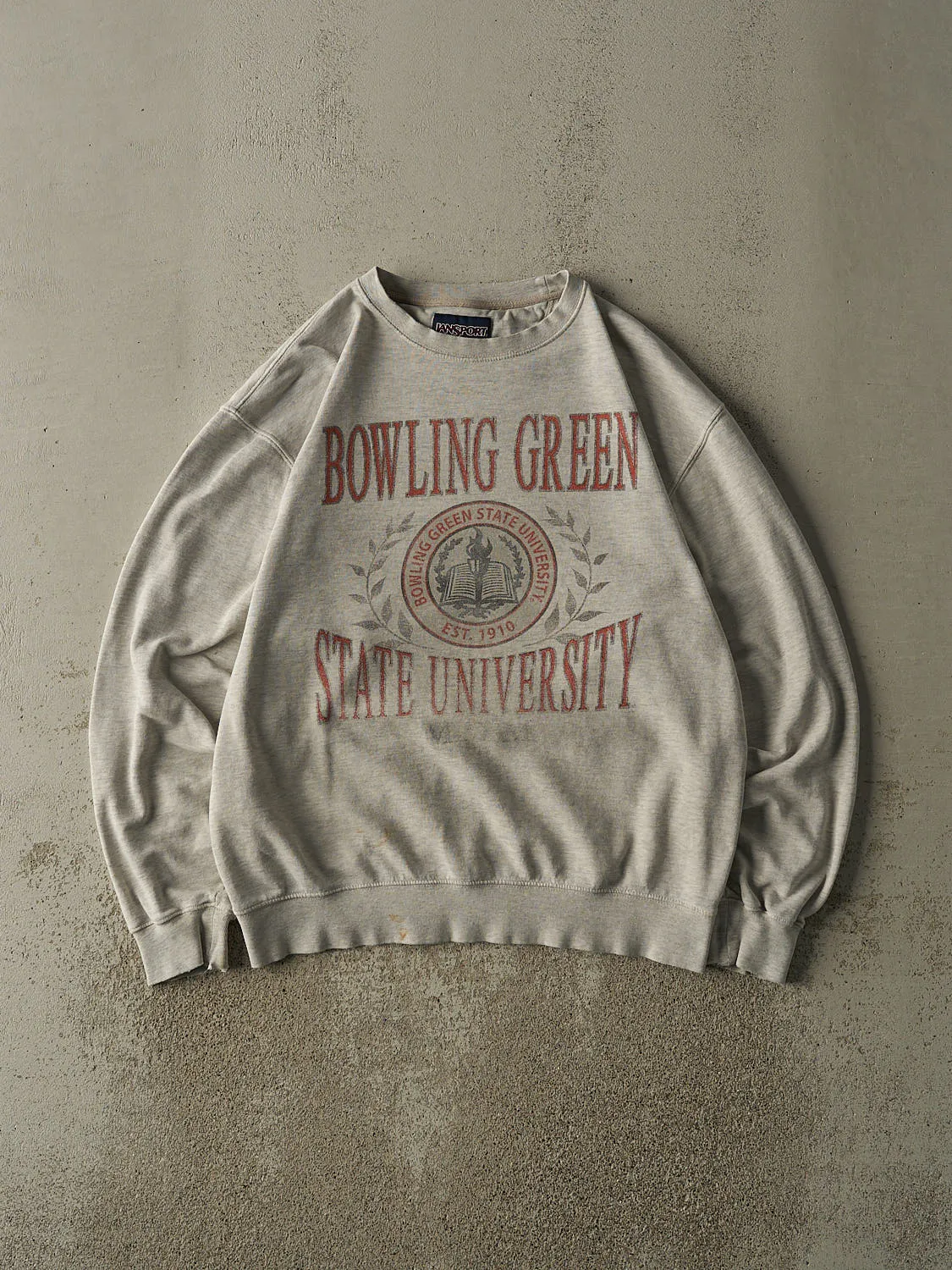 Vintage 90s Heather Grey Bowling Green State University Mom Crewneck (M/L) sold by Rebalance Vintage