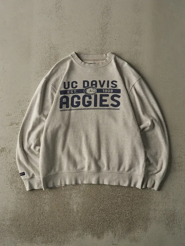 Vintage 90s Heather Grey University of California Davis Aggies Crewneck (L/XL) sold by Rebalance Vintage