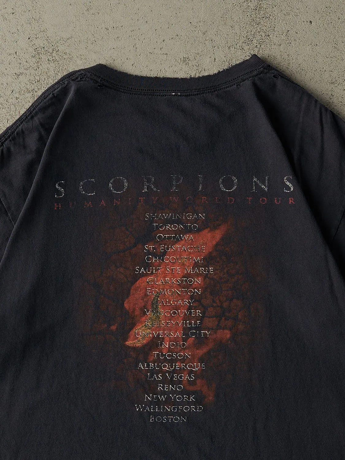 Vintage 07' Faded Black Scorpions Humanity World Tour Tee (L/XL) sold by Rebalance Vintage product image thumbnail 4