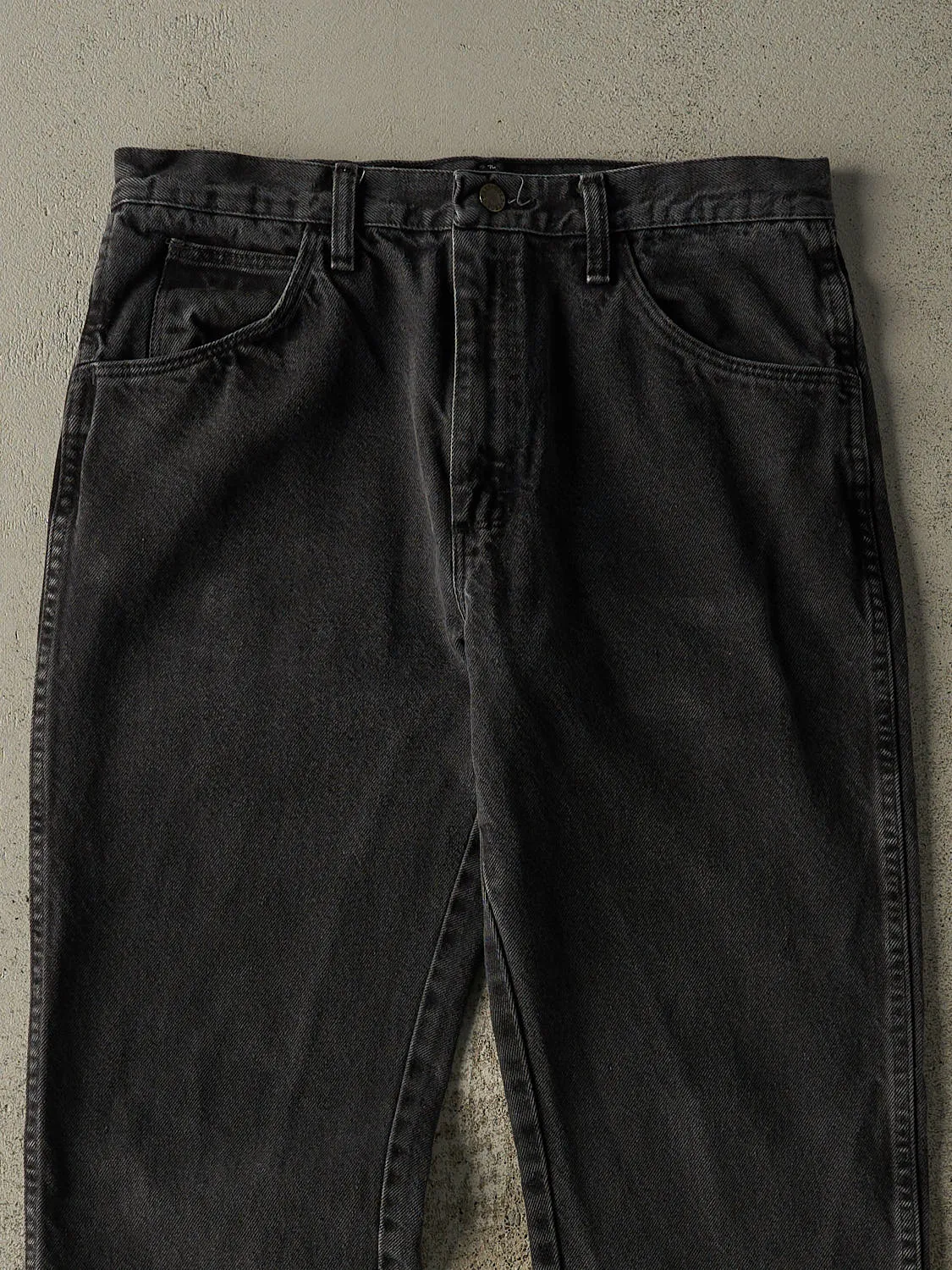 Vintage 90s Faded Black Denim Pants (32x29.5) sold by Rebalance Vintage product image thumbnail 4