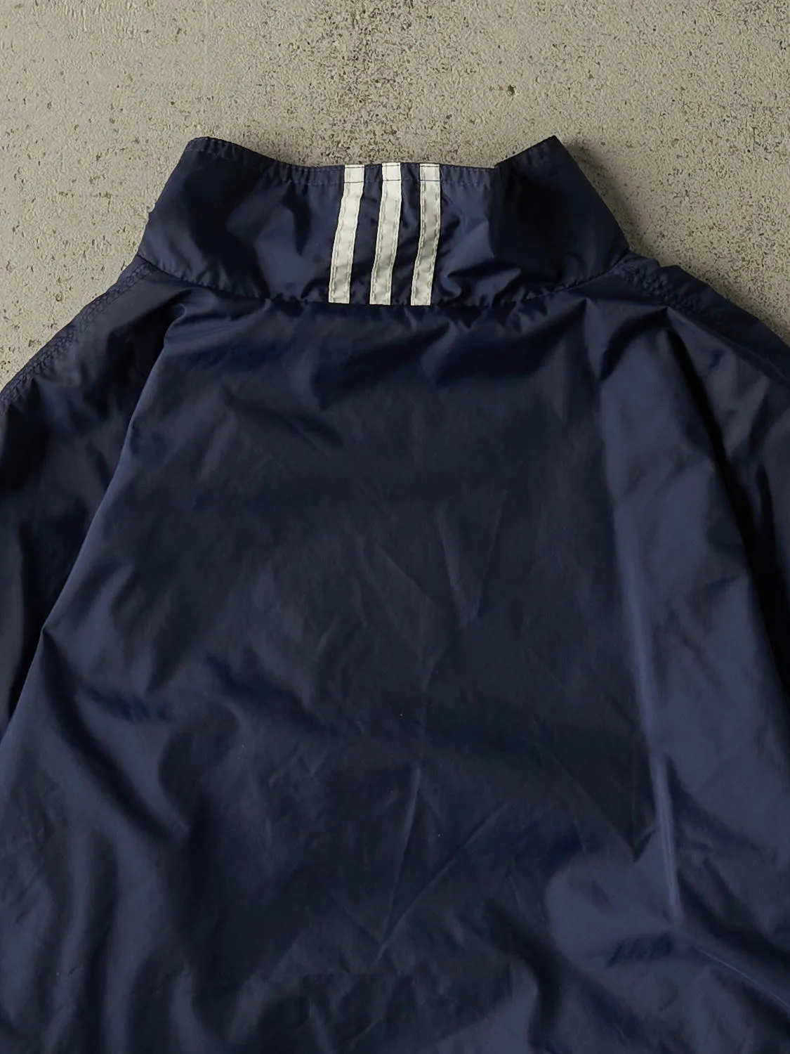 Vintage 90s Navy Blue Adidas Embroidered Track Jacket (M/L) sold by Rebalance Vintage product image thumbnail 4