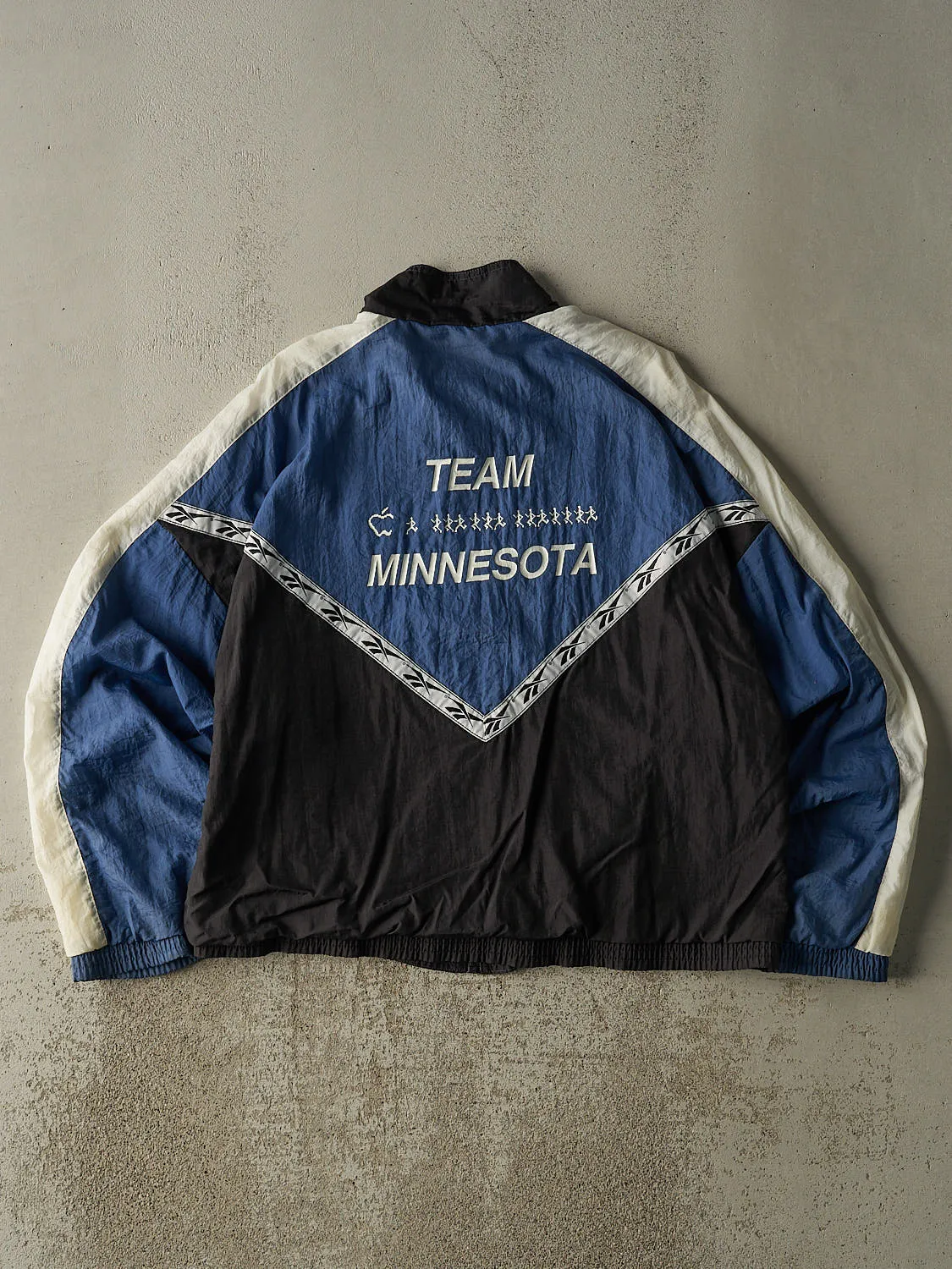Vintage 90s Blue Black & White Reebok Track Jacket (L/XL) sold by Rebalance Vintage product image thumbnail 2