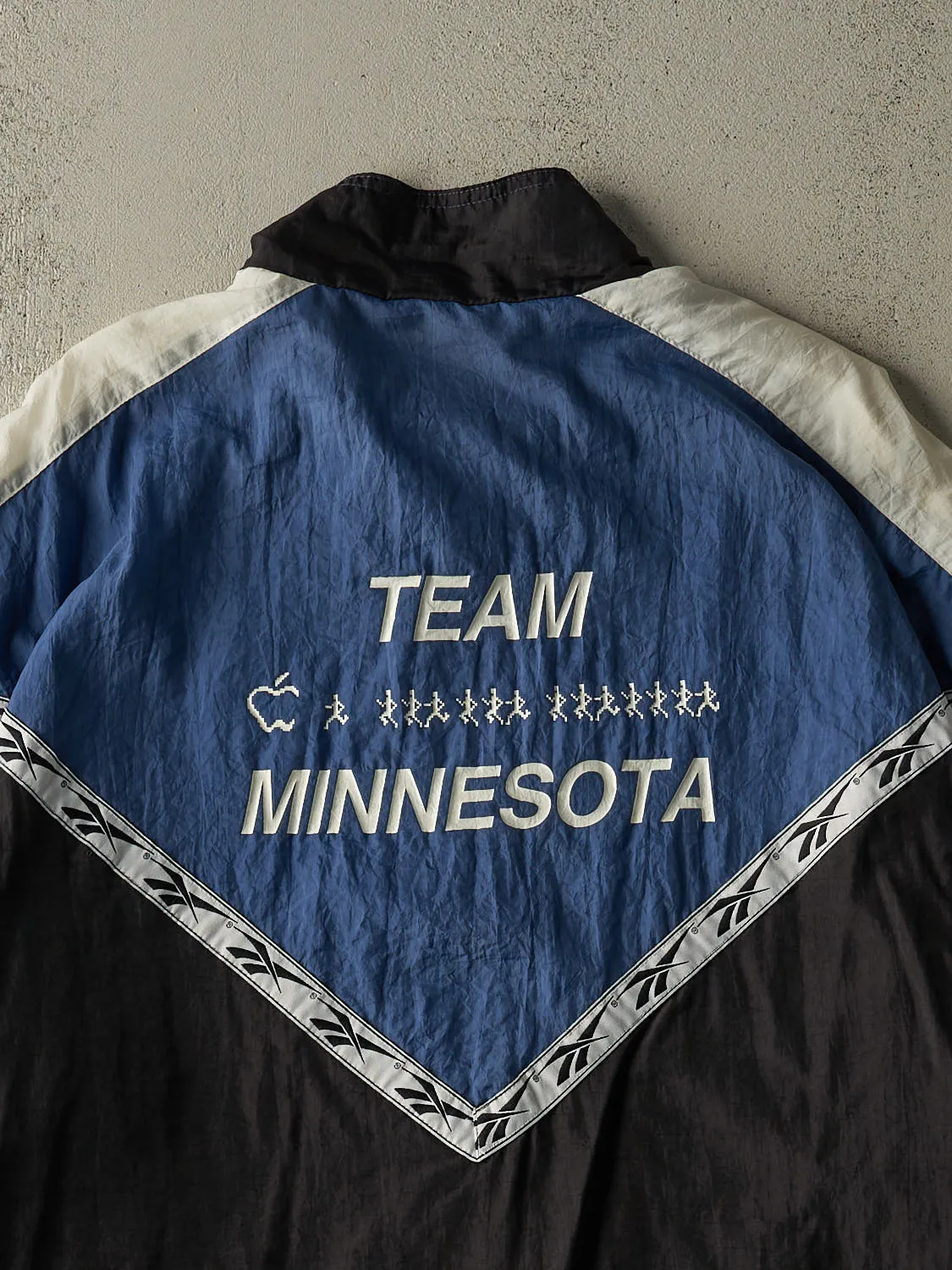 Vintage 90s Blue Black & White Reebok Track Jacket (L/XL) sold by Rebalance Vintage product image thumbnail 4