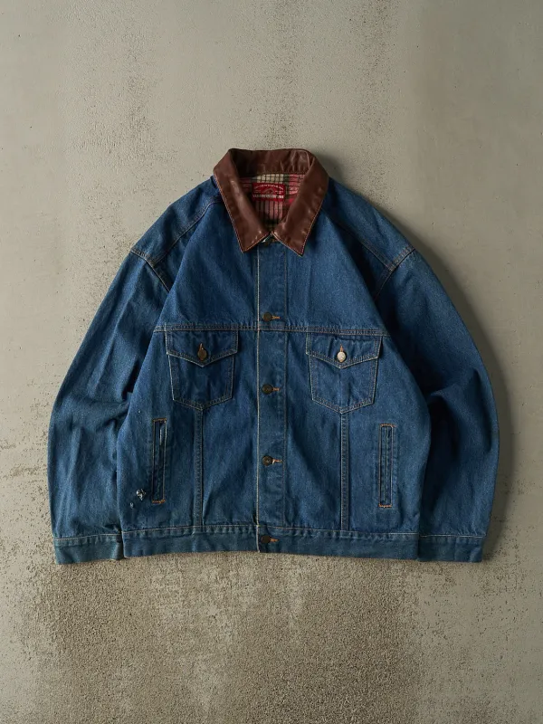 Vintage 90s Dark Wash Marlboro Jean Jacket (XL) sold by Rebalance Vintage
