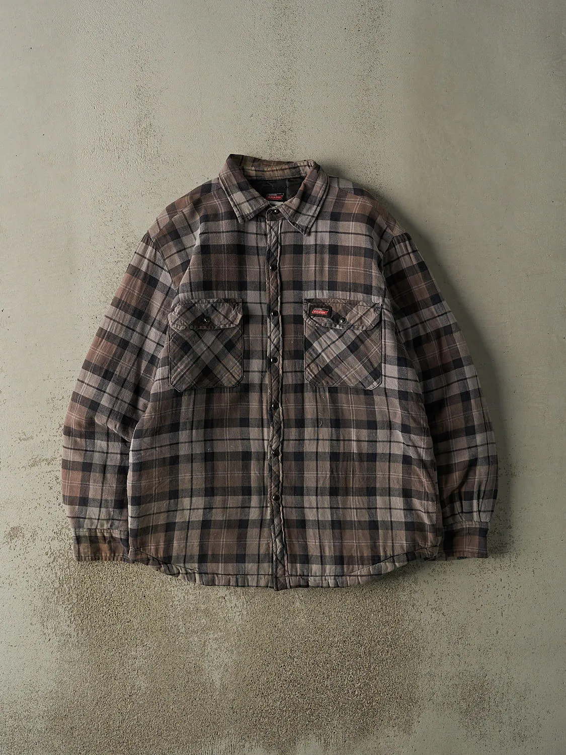 Vintage Y2K Grey Dickies Quilt Lined Button Up Jacket (XL/XXL) sold by Rebalance Vintage