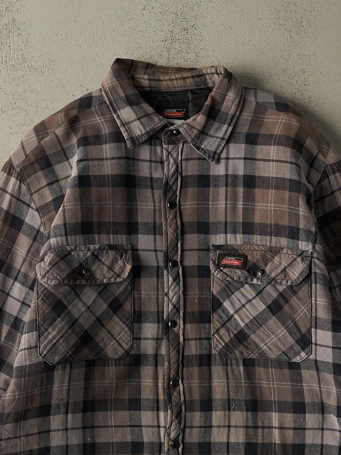 Vintage Y2K Grey Dickies Quilt Lined Button Up Jacket (XL/XXL) sold by Rebalance Vintage product image thumbnail 2