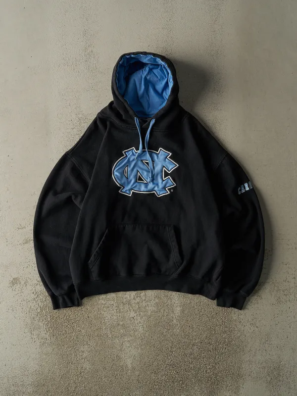 Vintage 90s Black University of North Carolina Embroidered Boxy Hoodie (M/L) sold by Rebalance Vintage