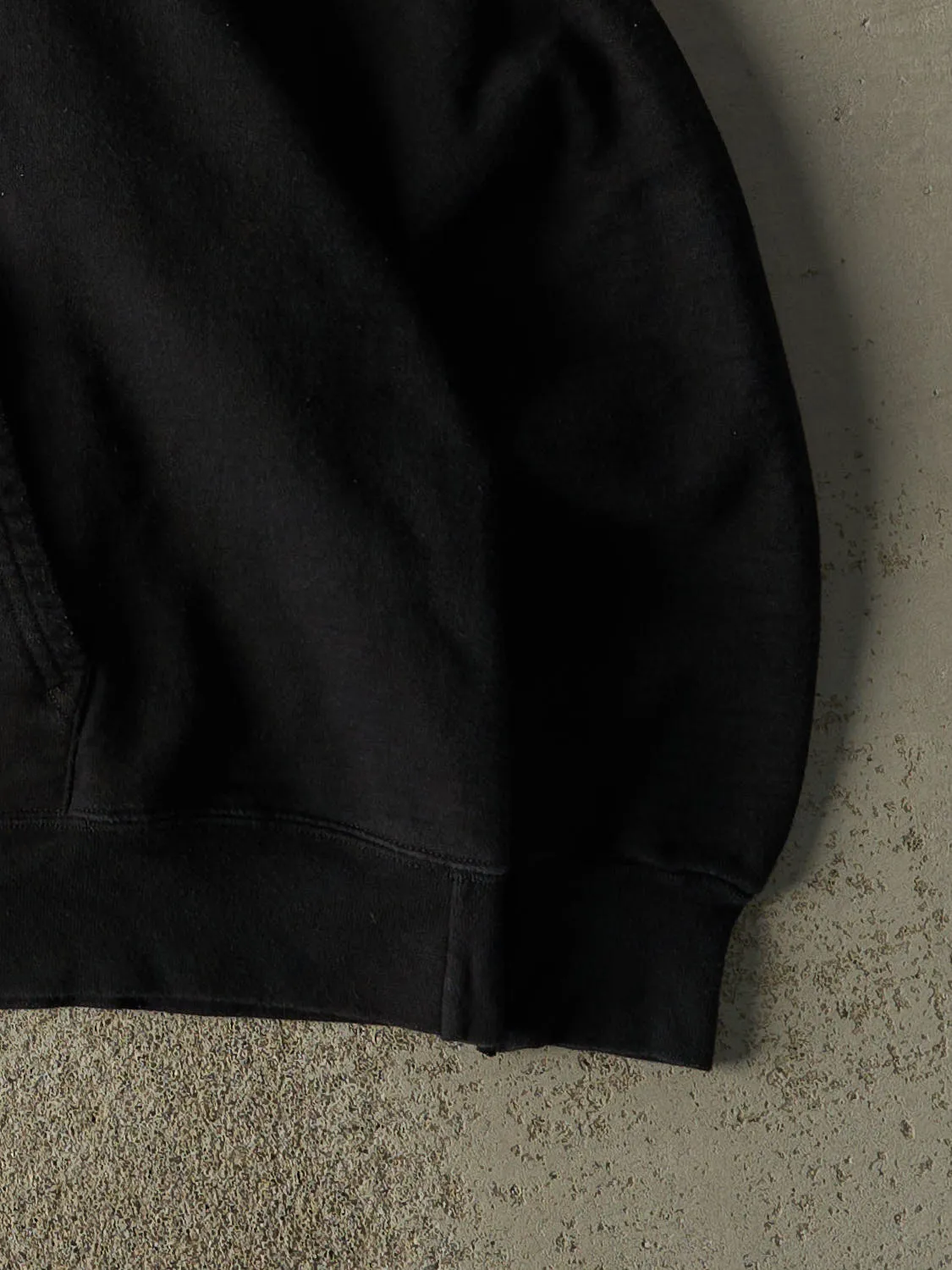 Vintage 90s Black Blank Boxy Hoodie (L/XL) sold by Rebalance Vintage product image thumbnail 4