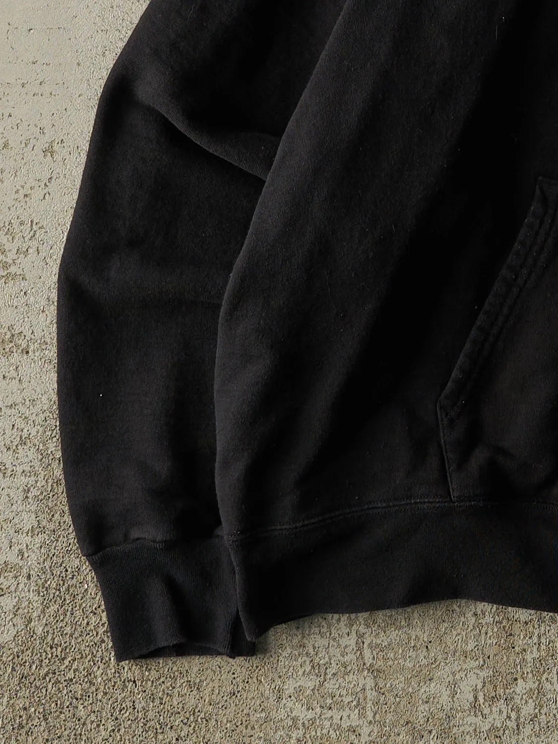 Vintage 90s Black Blank Boxy Hoodie (L/XL) sold by Rebalance Vintage product image thumbnail 3