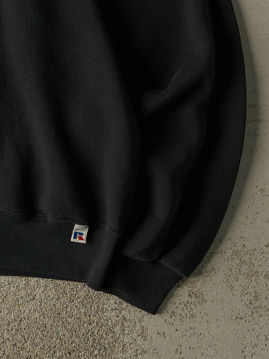 Vintage 90s Faded Black Russell Athletic Blank Crewneck (L) sold by Rebalance Vintage product image thumbnail 4