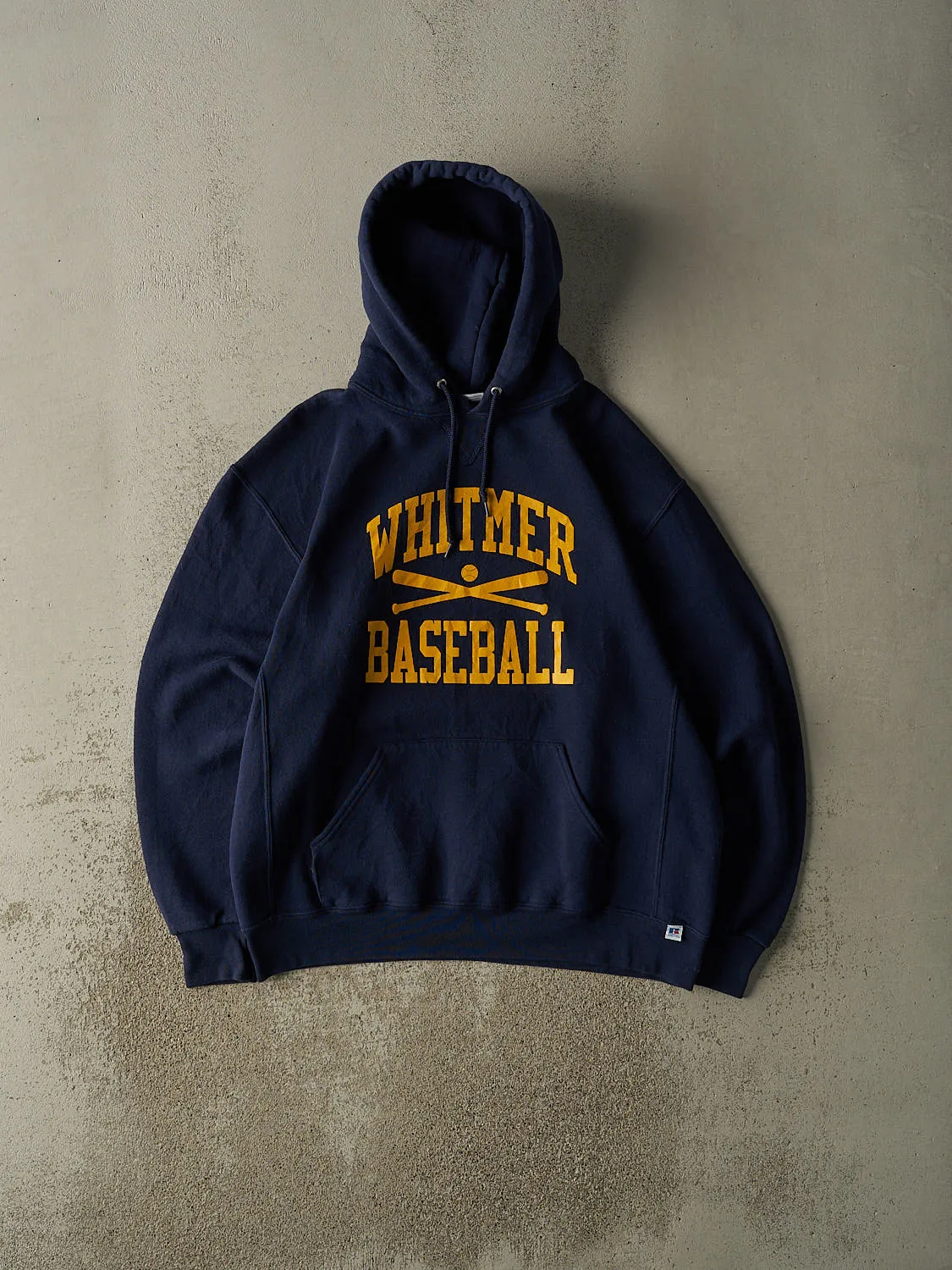 Vintage Y2K Navy Blue Whitmer Baseball Russell Athletic Hoodie (XL/XXL) sold by Rebalance Vintage